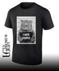 Cat I hate people mugshot shirt