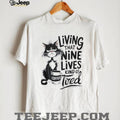 Cat living that nine lives kind of tired illustration shirt