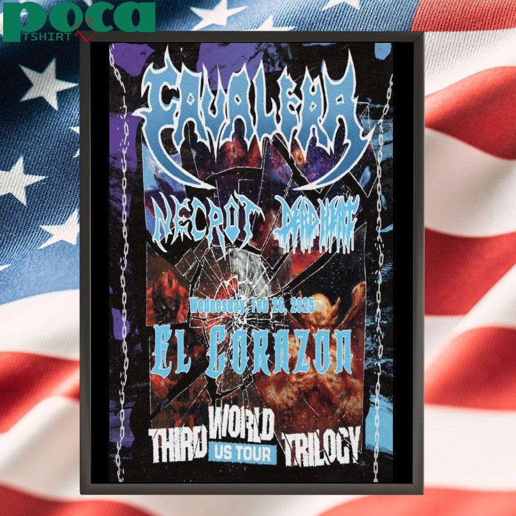 Cavalera At El Corazon In Seattle, WA On February 26 2025 Tour Poster T-Shirt