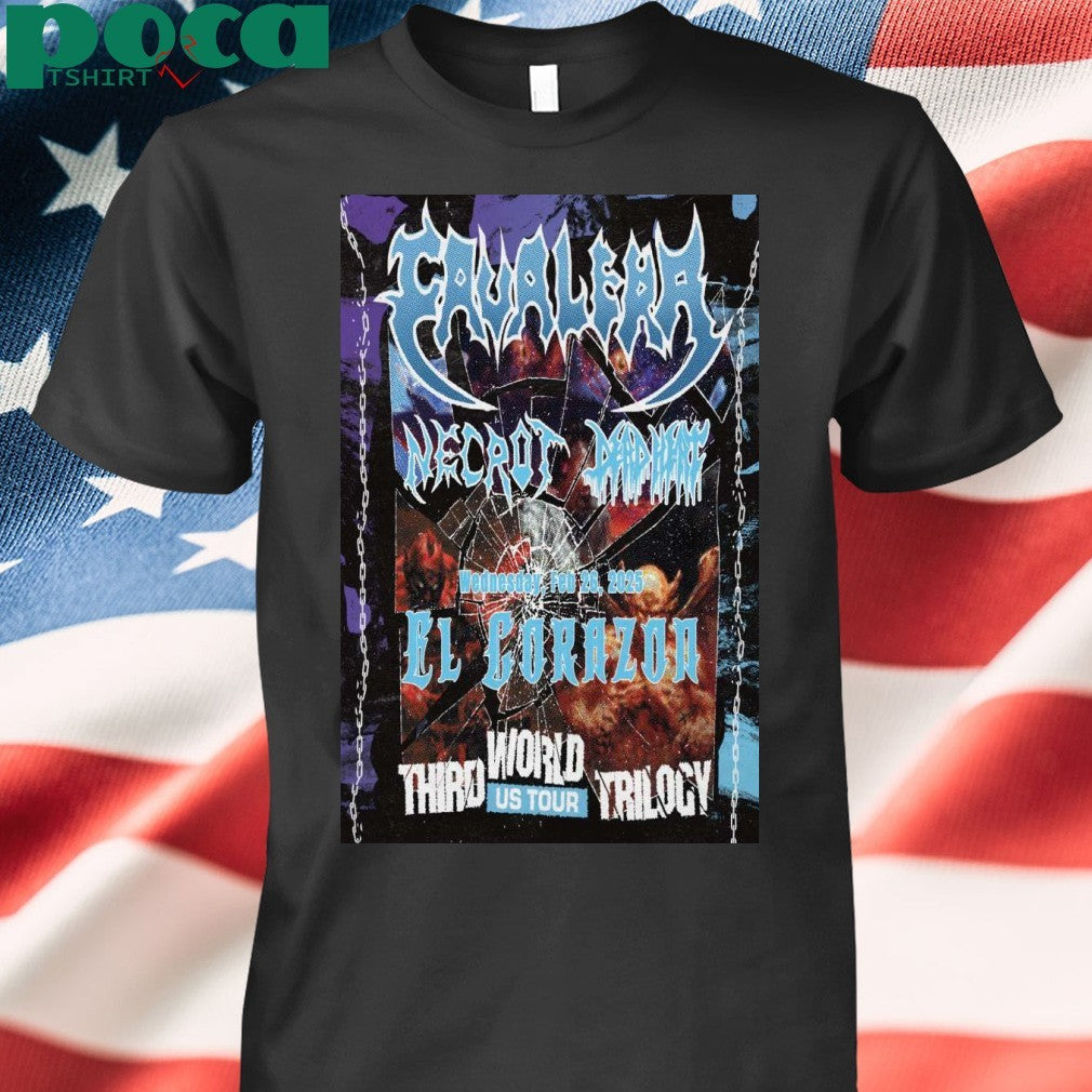 Cavalera At El Corazon In Seattle, WA On February 26 2025 Tour Poster T-Shirt