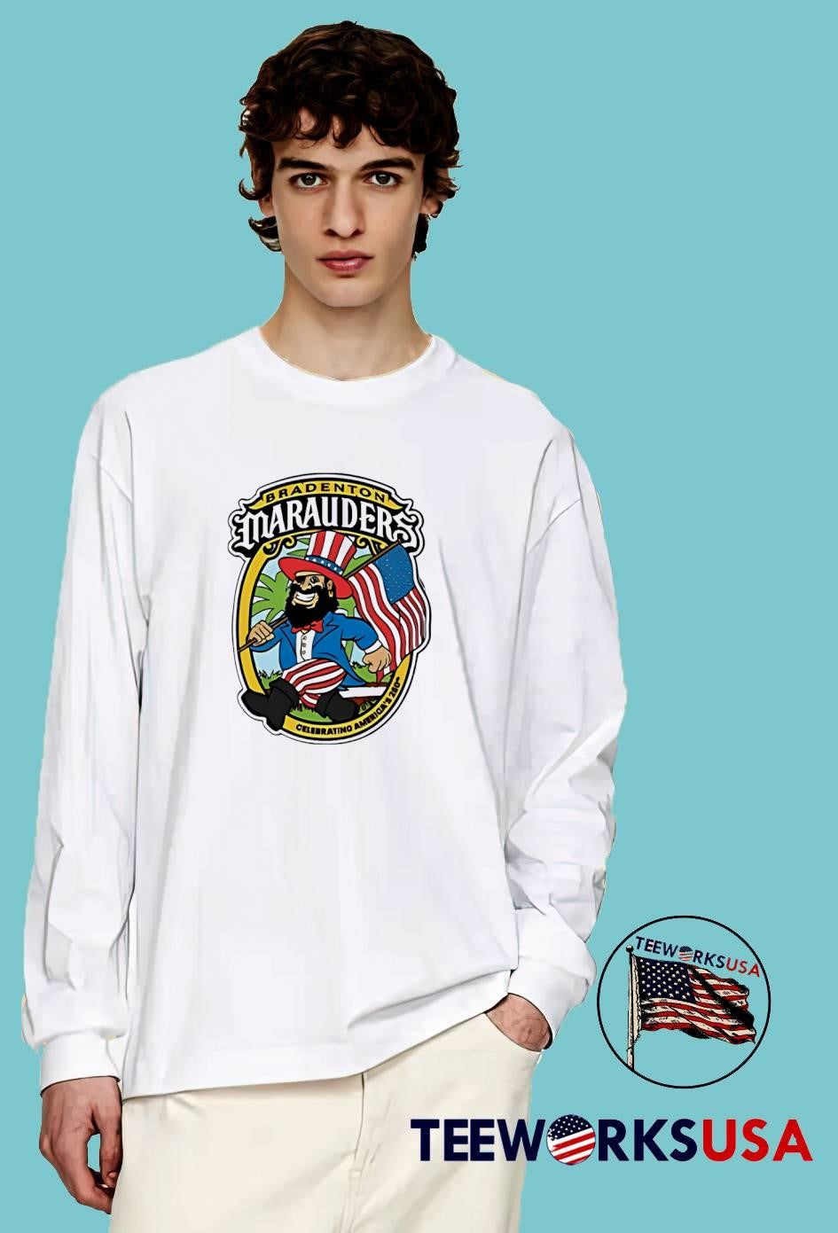 Celebrating America’s 250 Bradenton Marauders Uncle Sam shirt