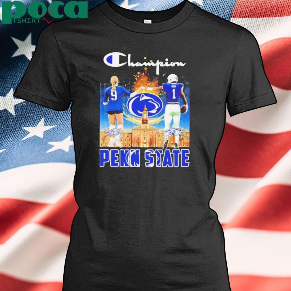 Champion Brianna Whitaker and Jaylen Reed Penn State signatures shirt