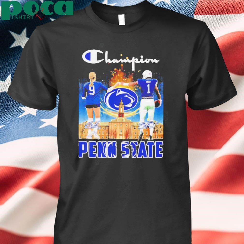 Champion Brianna Whitaker and Jaylen Reed Penn State signatures shirt