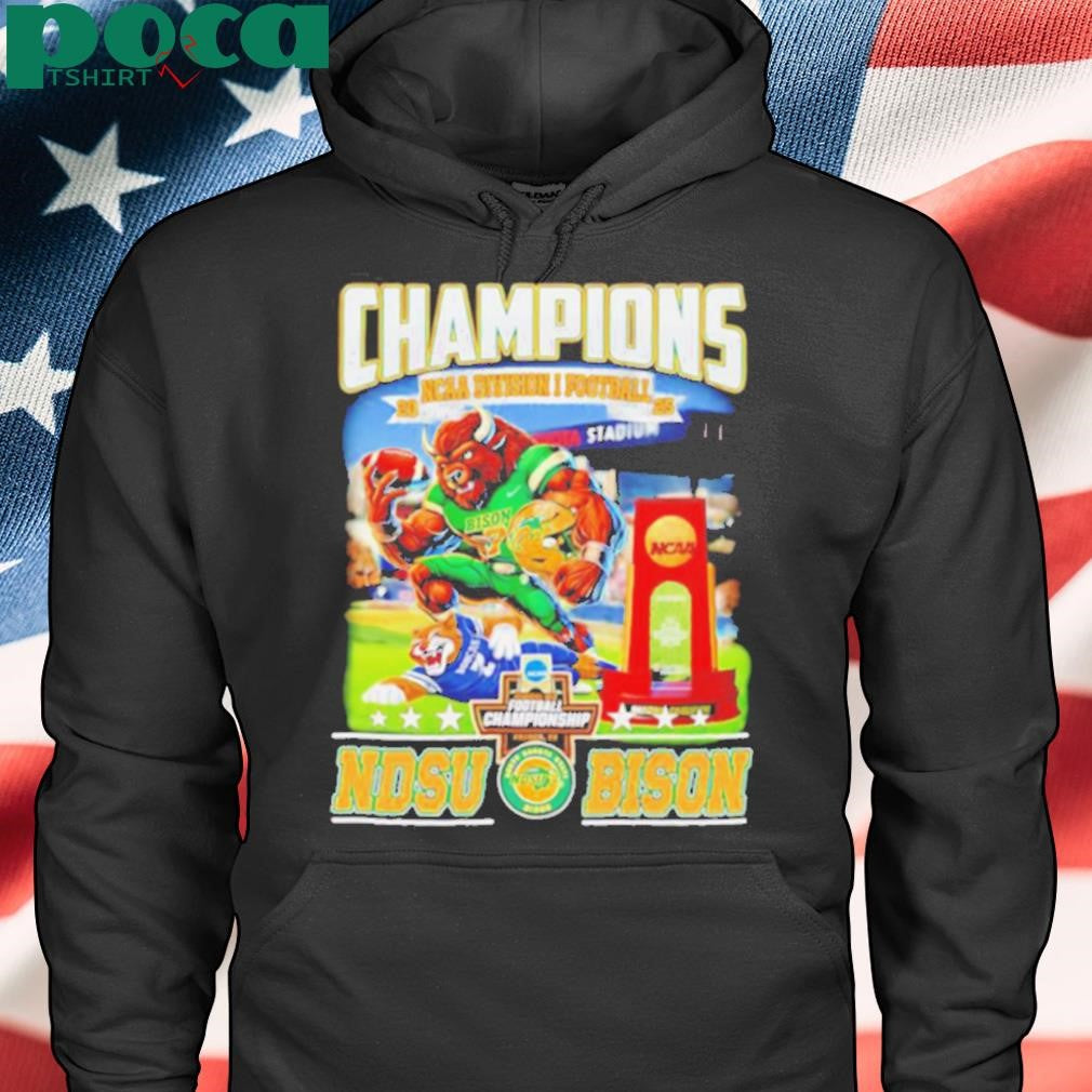Champions NCAA Division I Football 2025 NDSU Bison mascot shirt