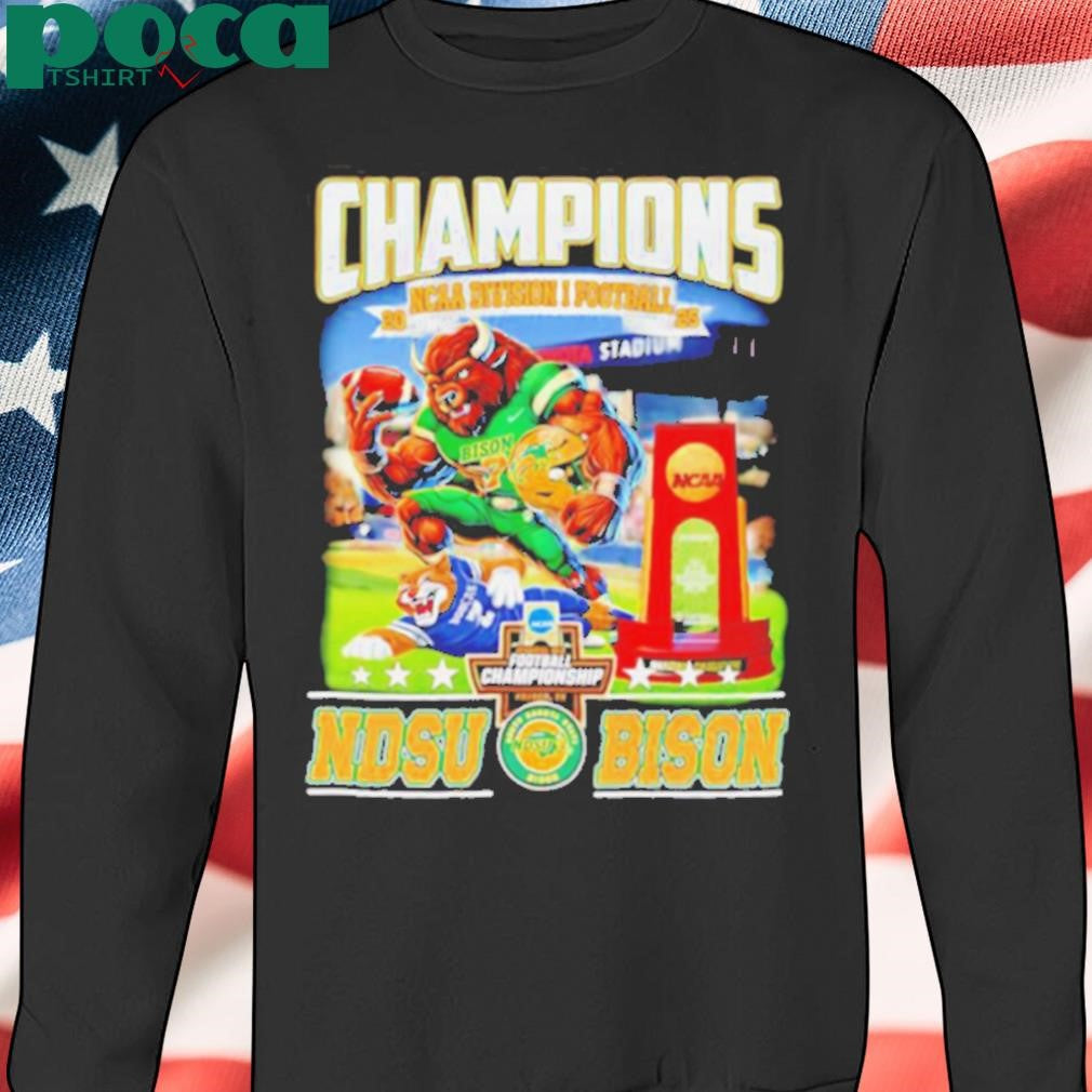 Champions NCAA Division I Football 2025 NDSU Bison mascot shirt