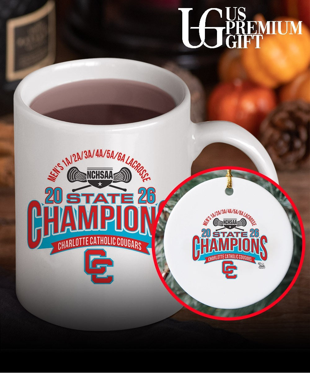 Charlotte Catholic Cougars NCHSAA Men’s 1A to 6A Lacrosse State Championship 2026 shirt