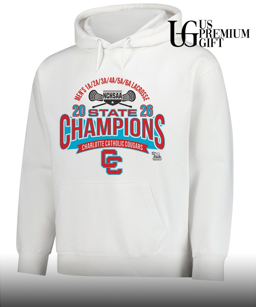 Charlotte Catholic Cougars NCHSAA Men’s 1A to 6A Lacrosse State Championship 2026 shirt