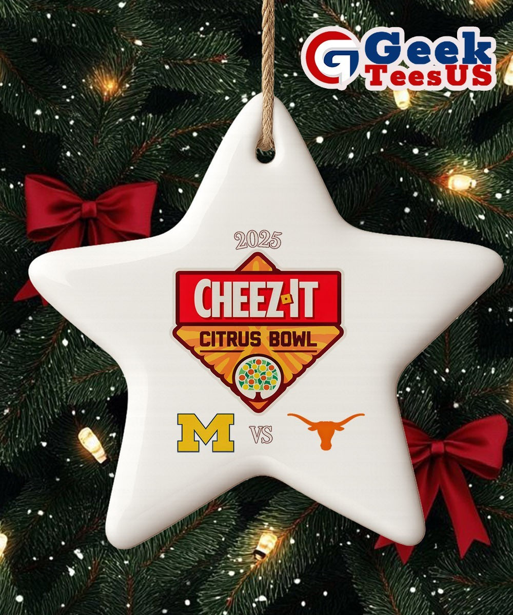 Cheez-It Citrus Bowl 2025 Michigan Wolverines vs Texas Longhorns logo Ornament