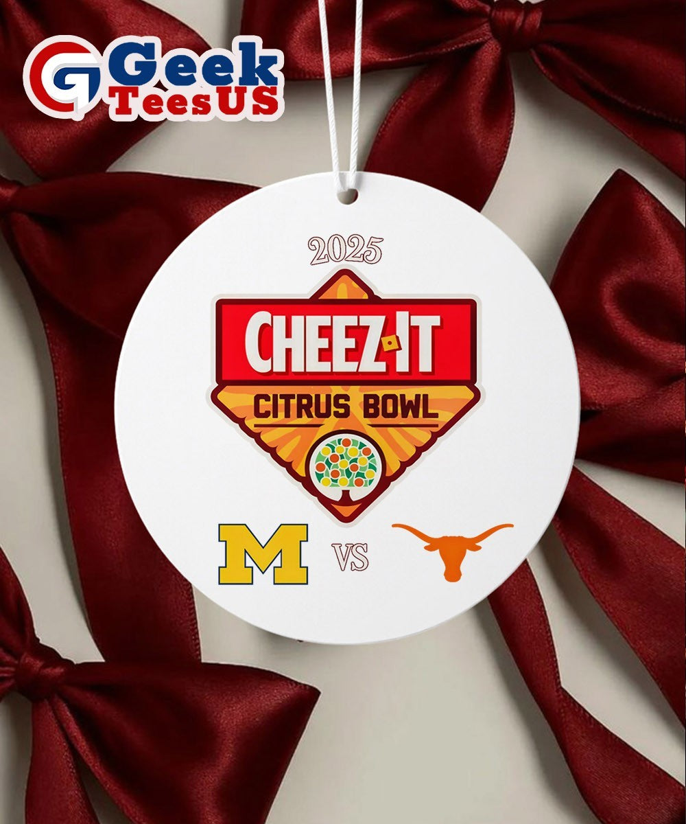 Cheez-It Citrus Bowl 2025 Michigan Wolverines vs Texas Longhorns logo Ornament