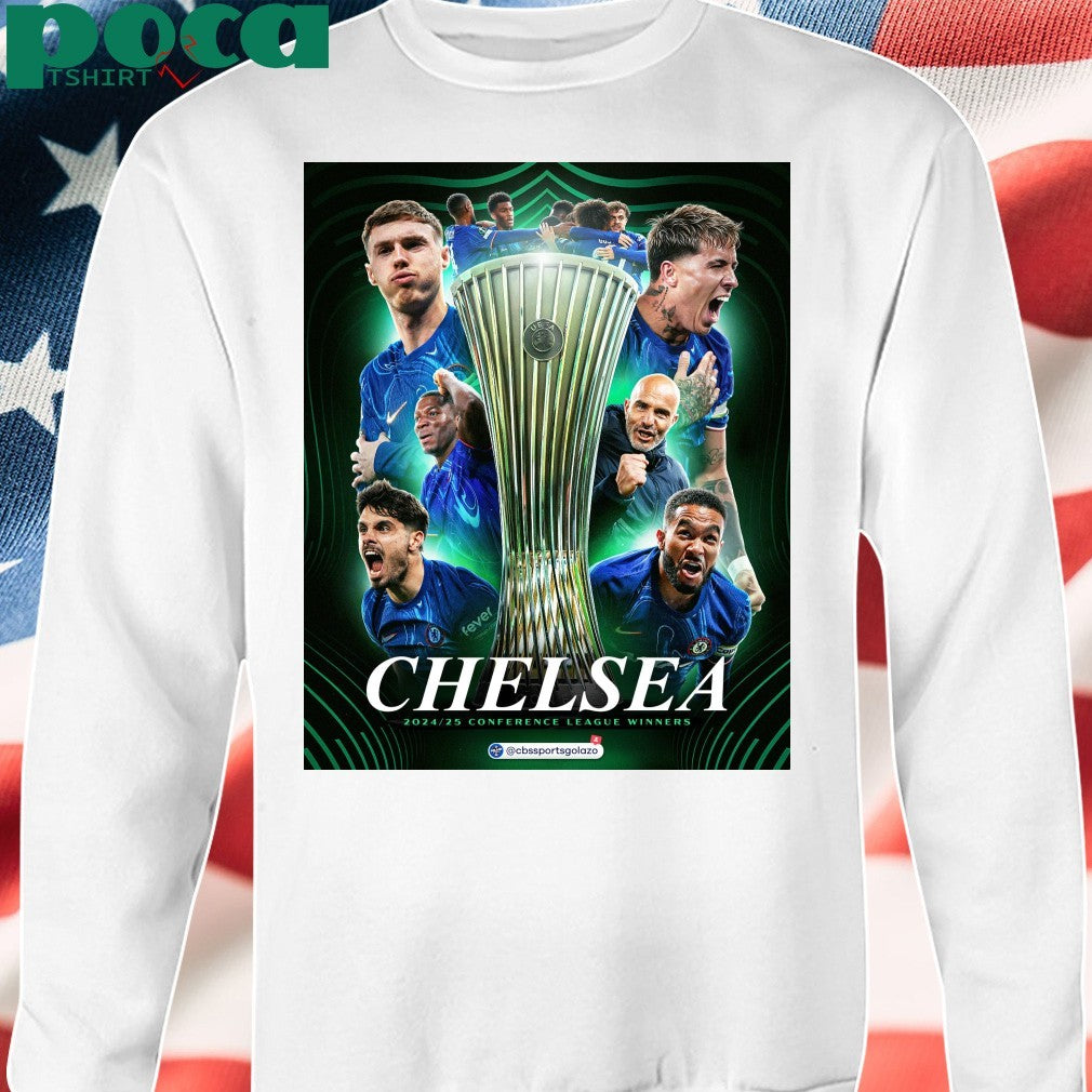 Chelsea Has Won The 2024-2025 UEFA Conference League Title Line Up Squad T-Shirt