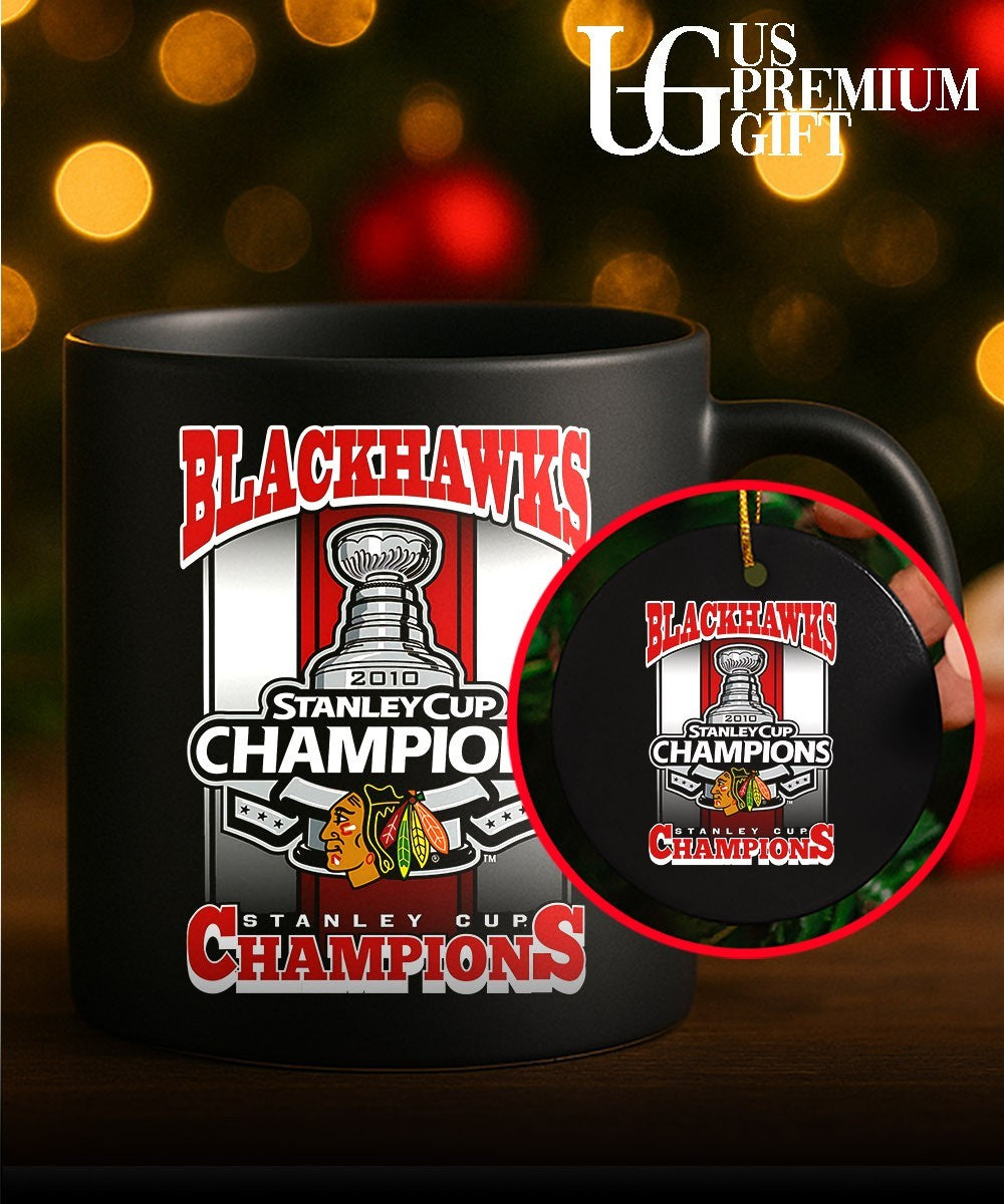 Chicago Blackhawks NHL Stanley Cup Champions 2010 trophy graphic shirt