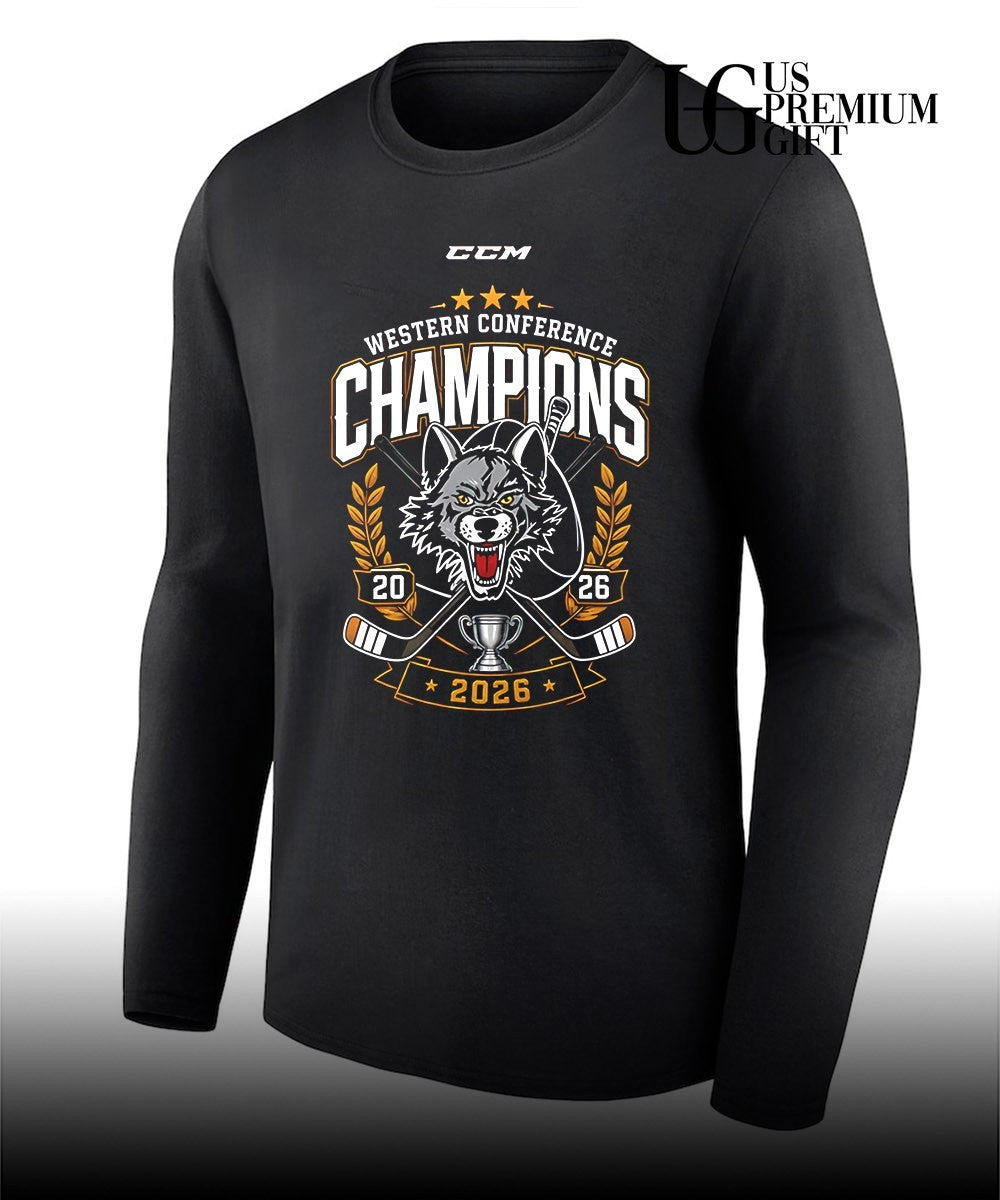 Chicago Wolves Western Conference Champions 2026 CCM hockey shirt