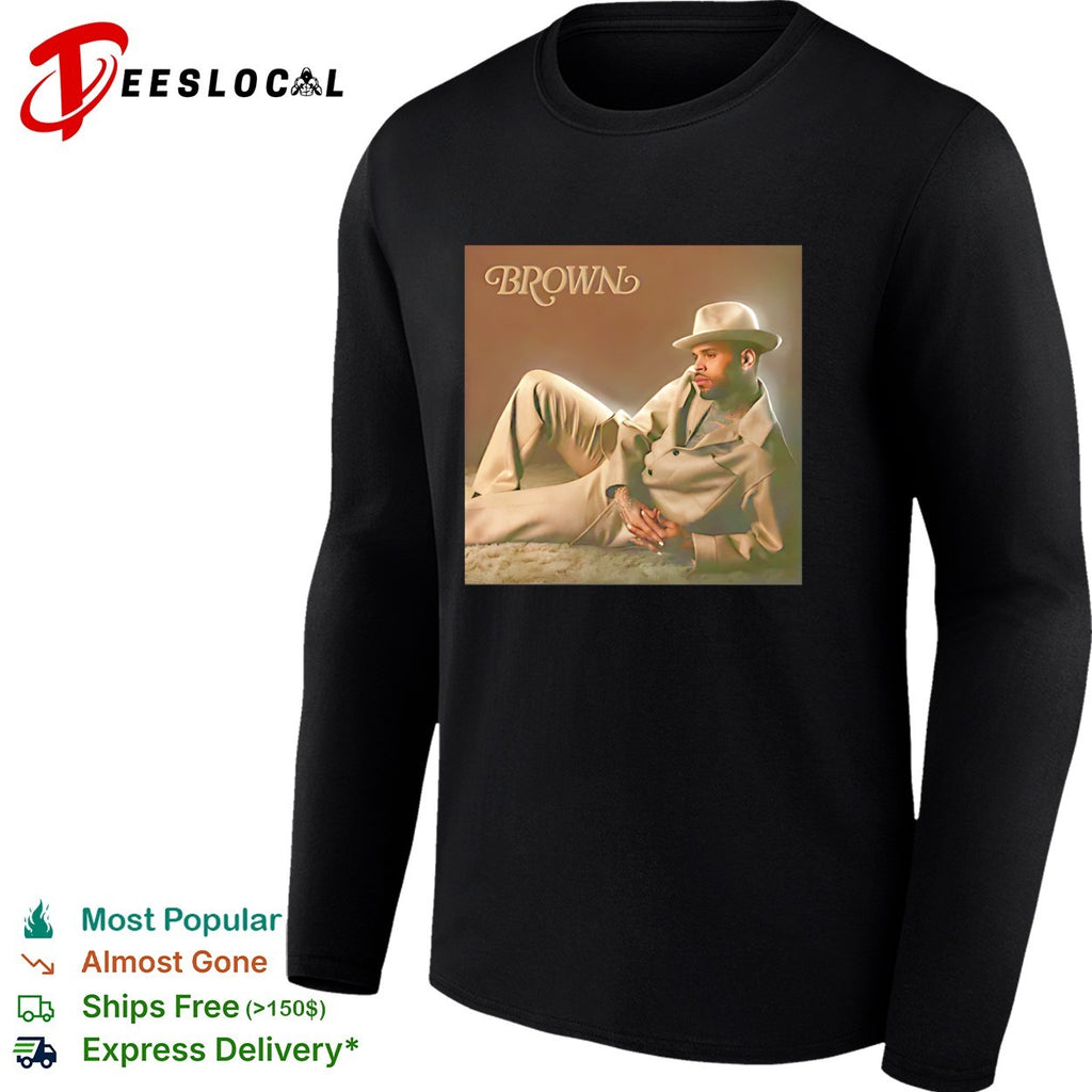 Chris Brown lying brown album shirt