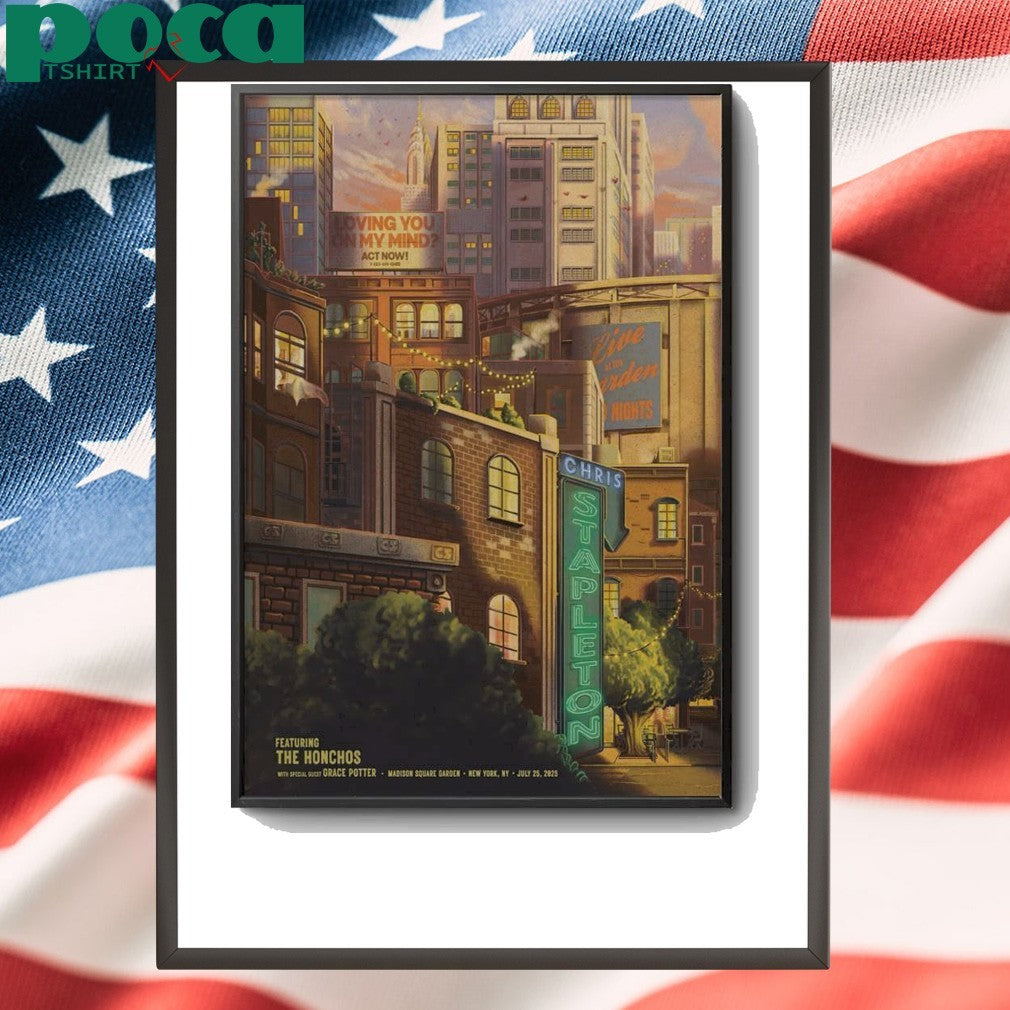 Chris Stapleton Jul 25 2025 Madison Square Garden in New York NY Poster shirt