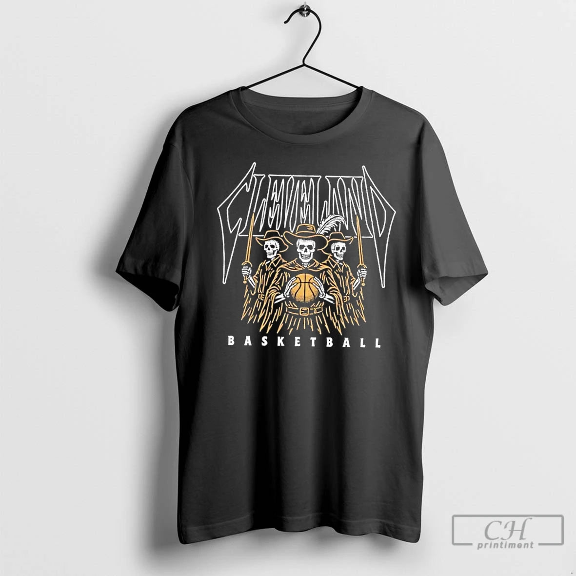 Classic Cleveland Basketball Skeletons Graphic