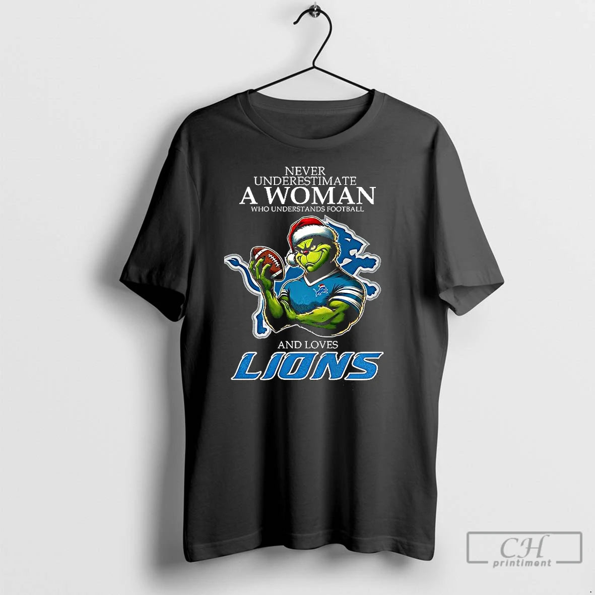 Classic Grinch Never Underestimate A Woman Who Loves Detroit Lions