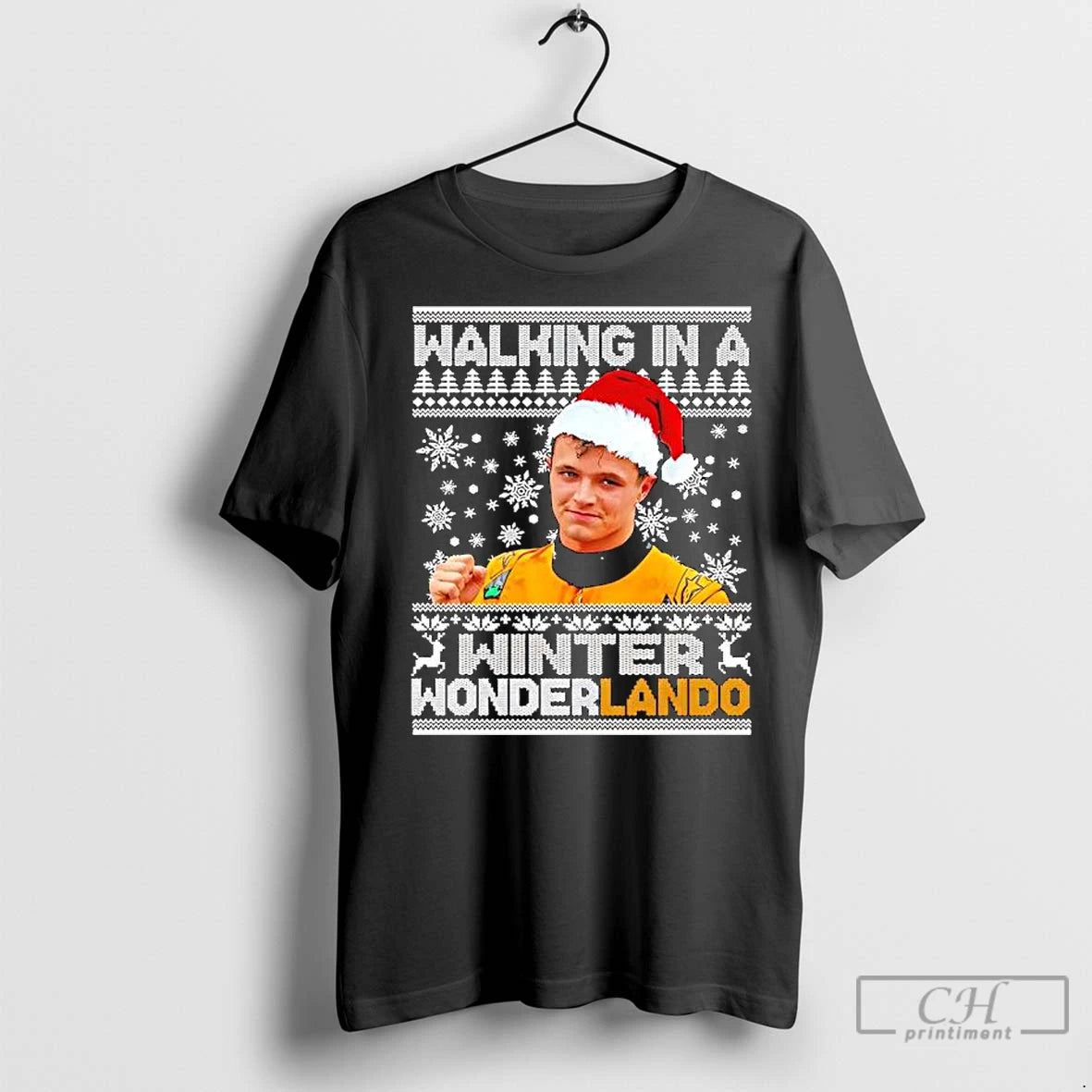 Classic Lando Norris Christmas Walking In A Winter Wonderlando Graphic