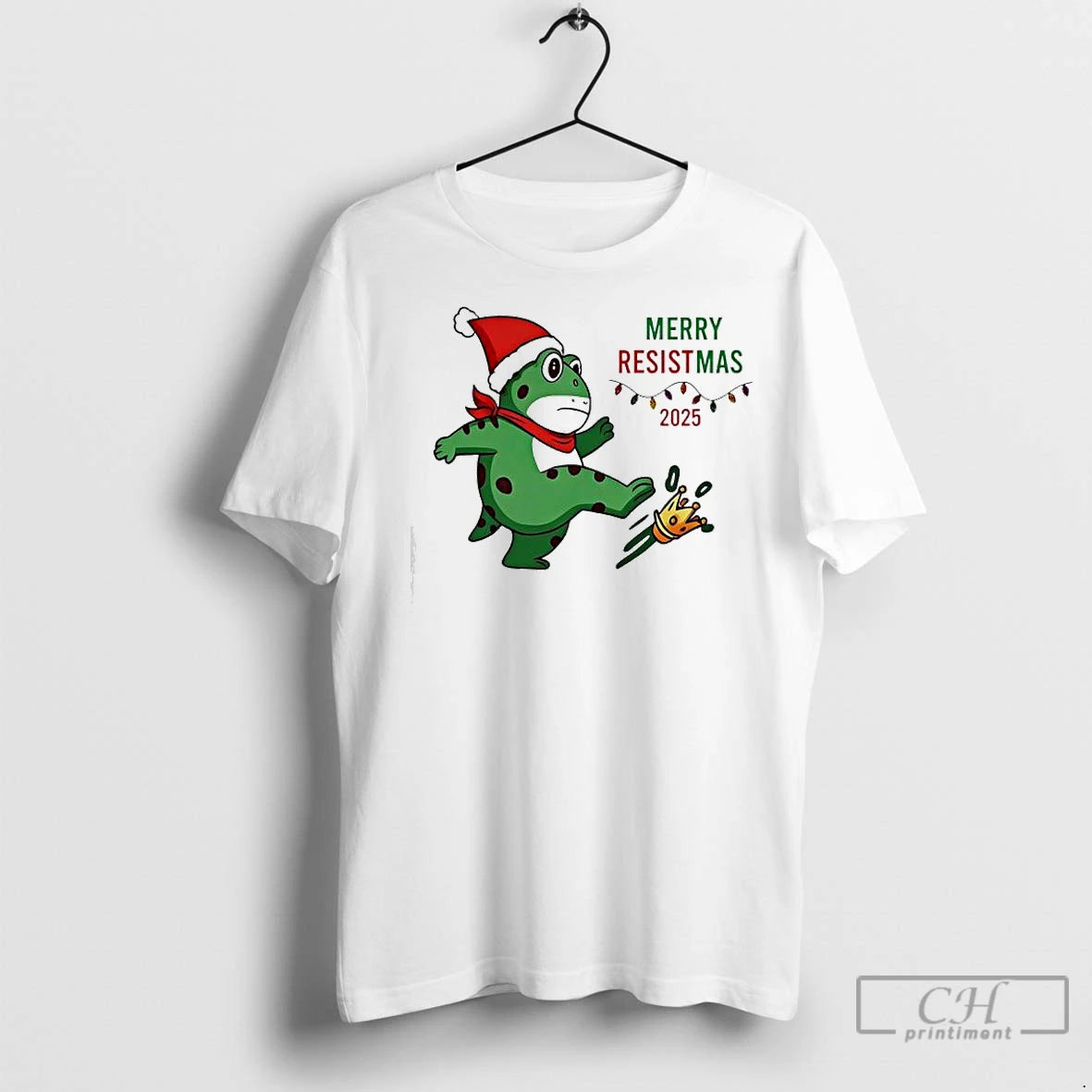 Classic Portland Protest Frog Merry Resistmas