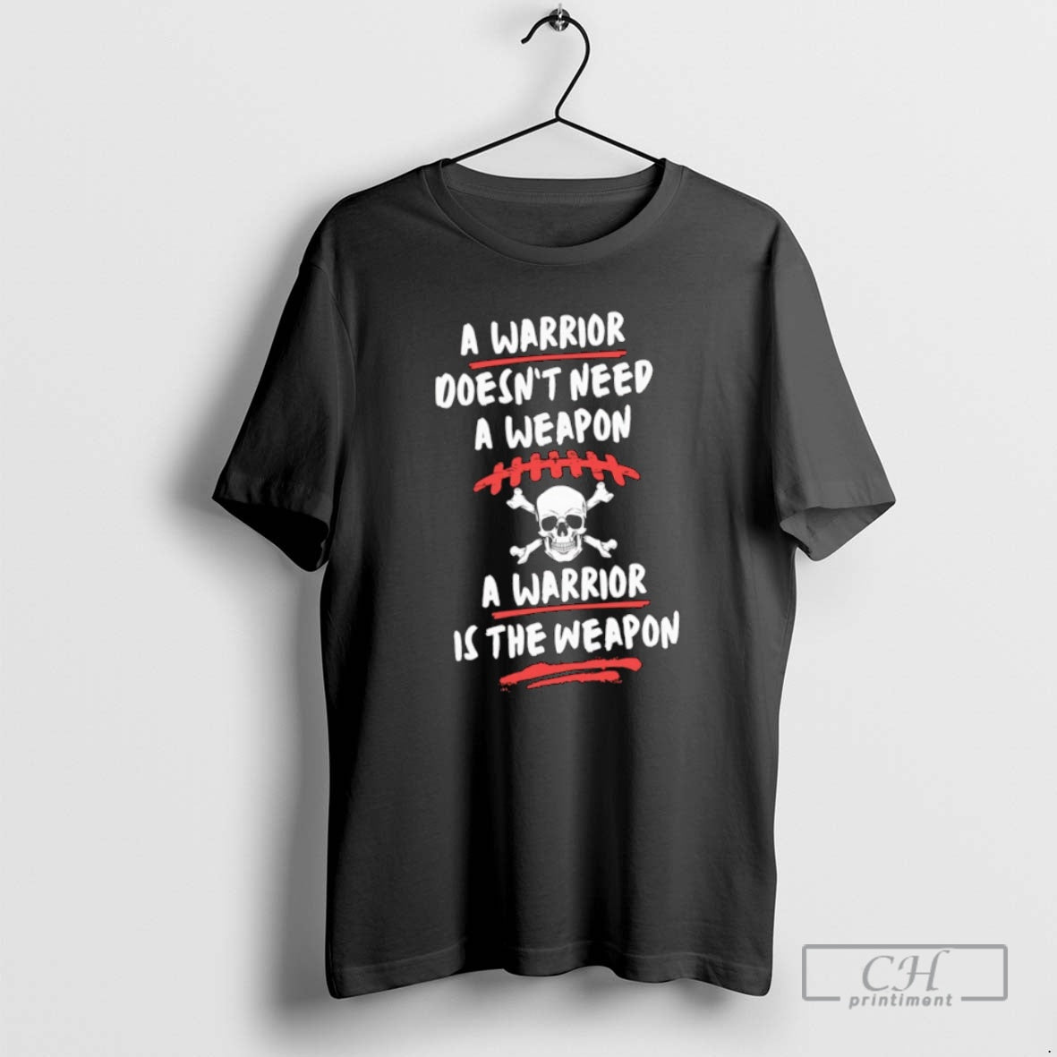 Classic Skull A Warrior Is The Weapon A Warrior Is The Weapon Football Shirt Sweater