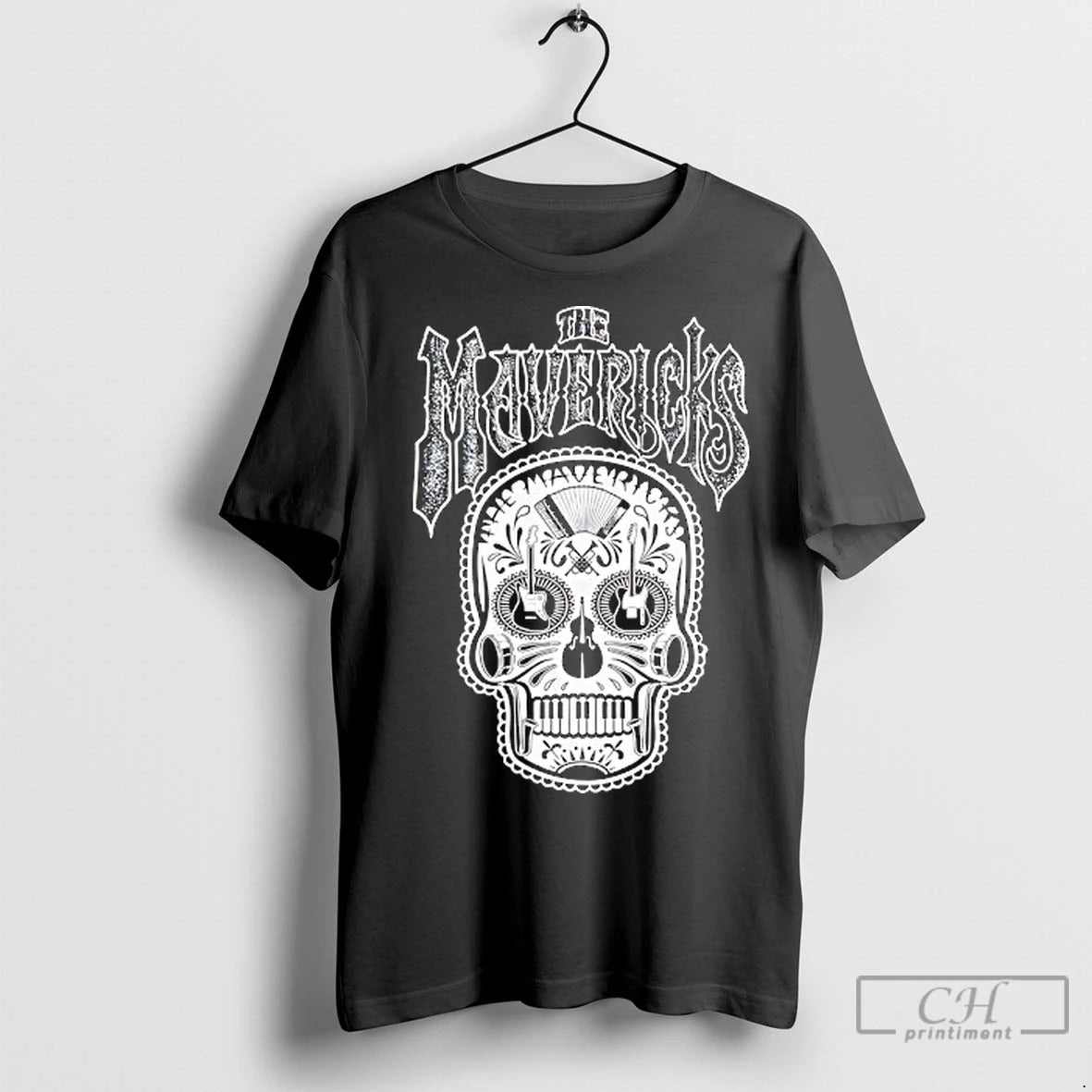 Classic The Mavericks Skull Guitar Piano