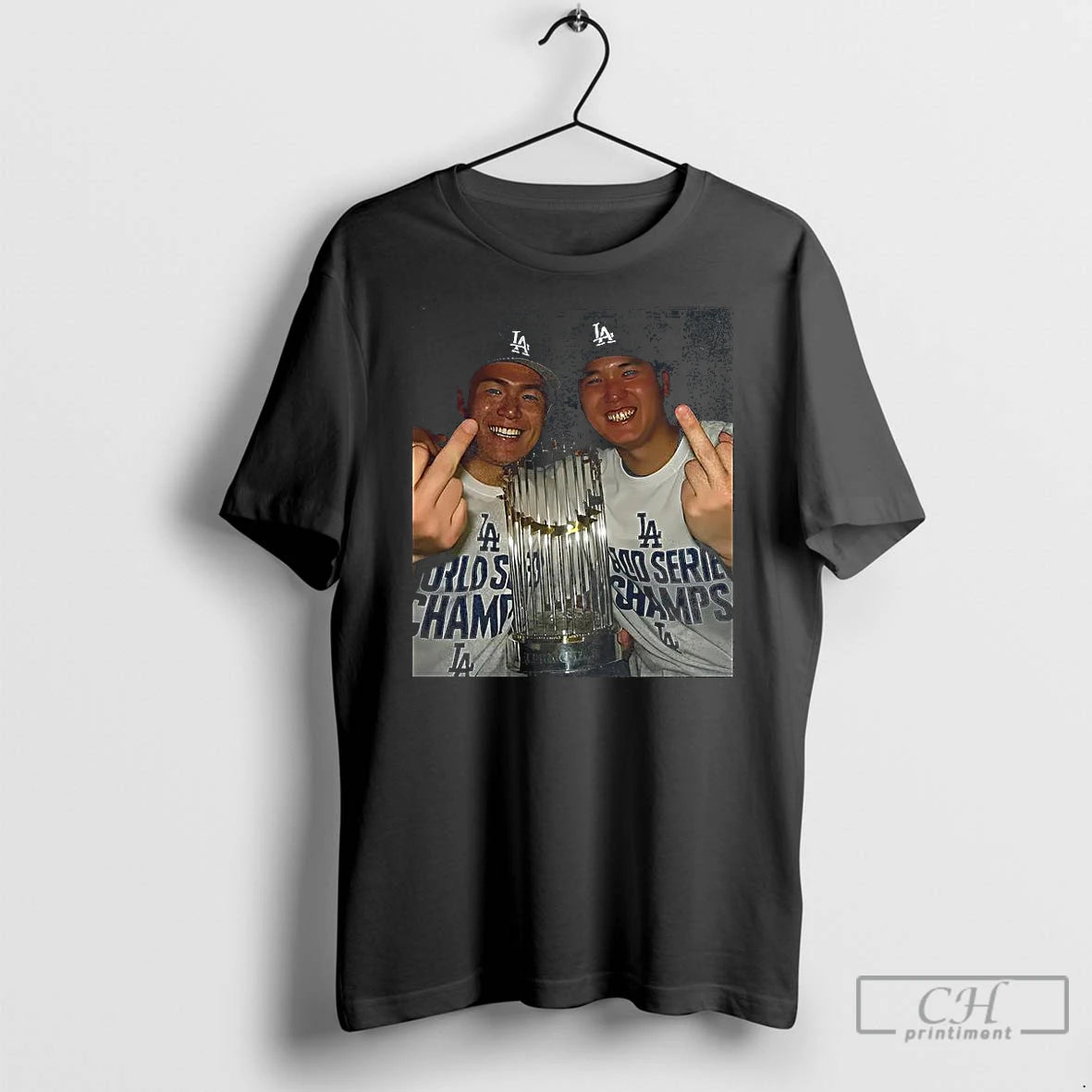 Classic Yoshinobu Yamamoto And Shohei Ohtani World Series Champions 2025 Middle Finger