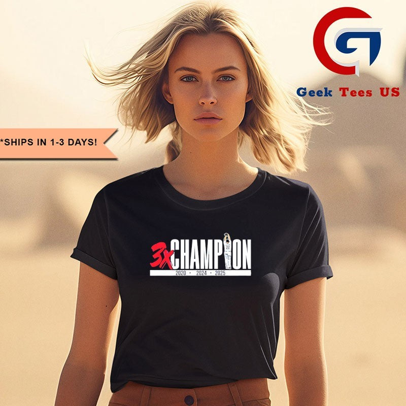 Clayton Kershaw Three-Time Los Angeles Dodgers baseball 2020-2024-2025 shirt