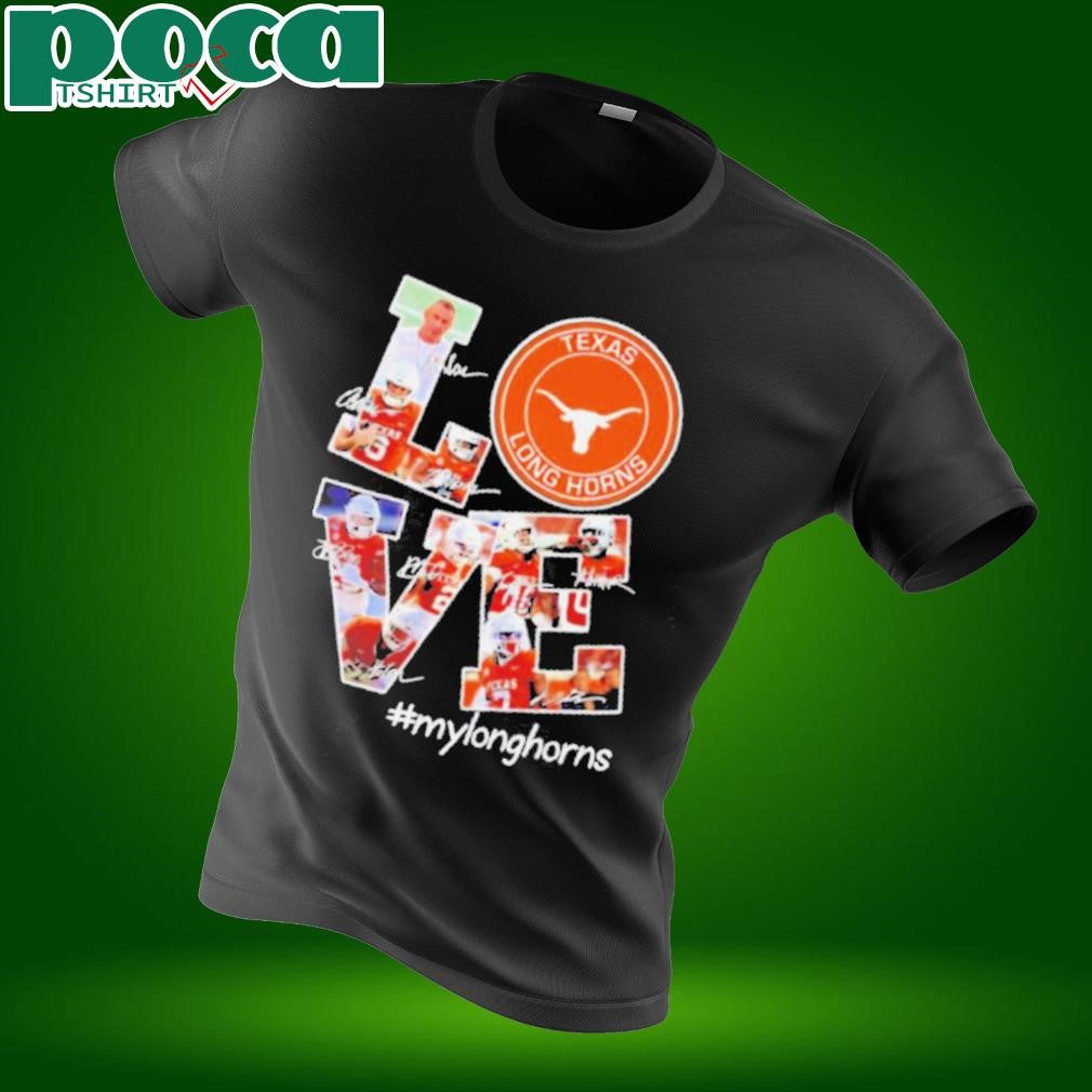 Coach Steve Sarkisian and Players Texas Longhorn #Mylonghorns Signatures shirt