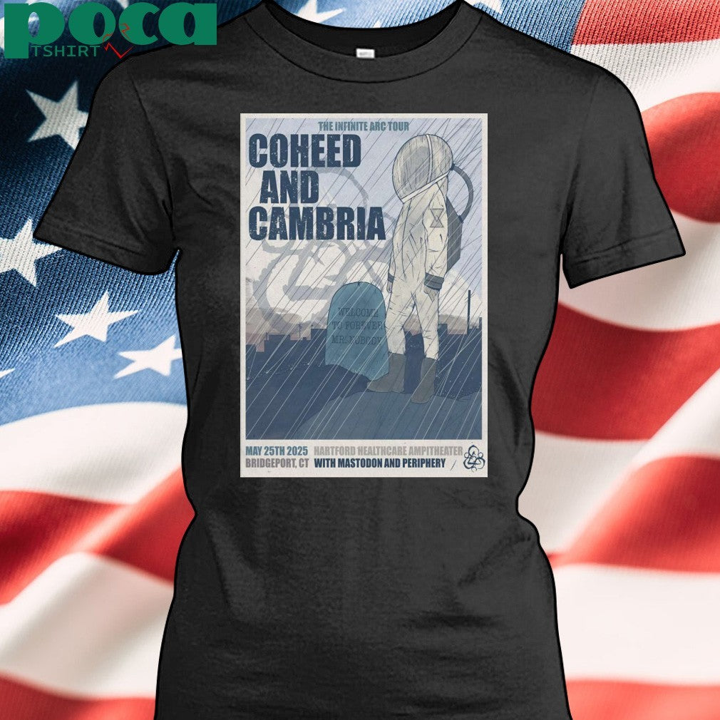 Coheed And Cambria 5-25-2025 HealthCare Amphitheater in Bridgeport CT Poster shirt