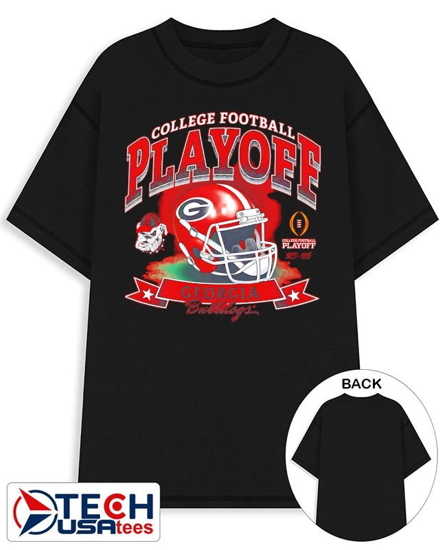 College Football Playoff 2025-2026 Georgia Bulldogs helmet shirt