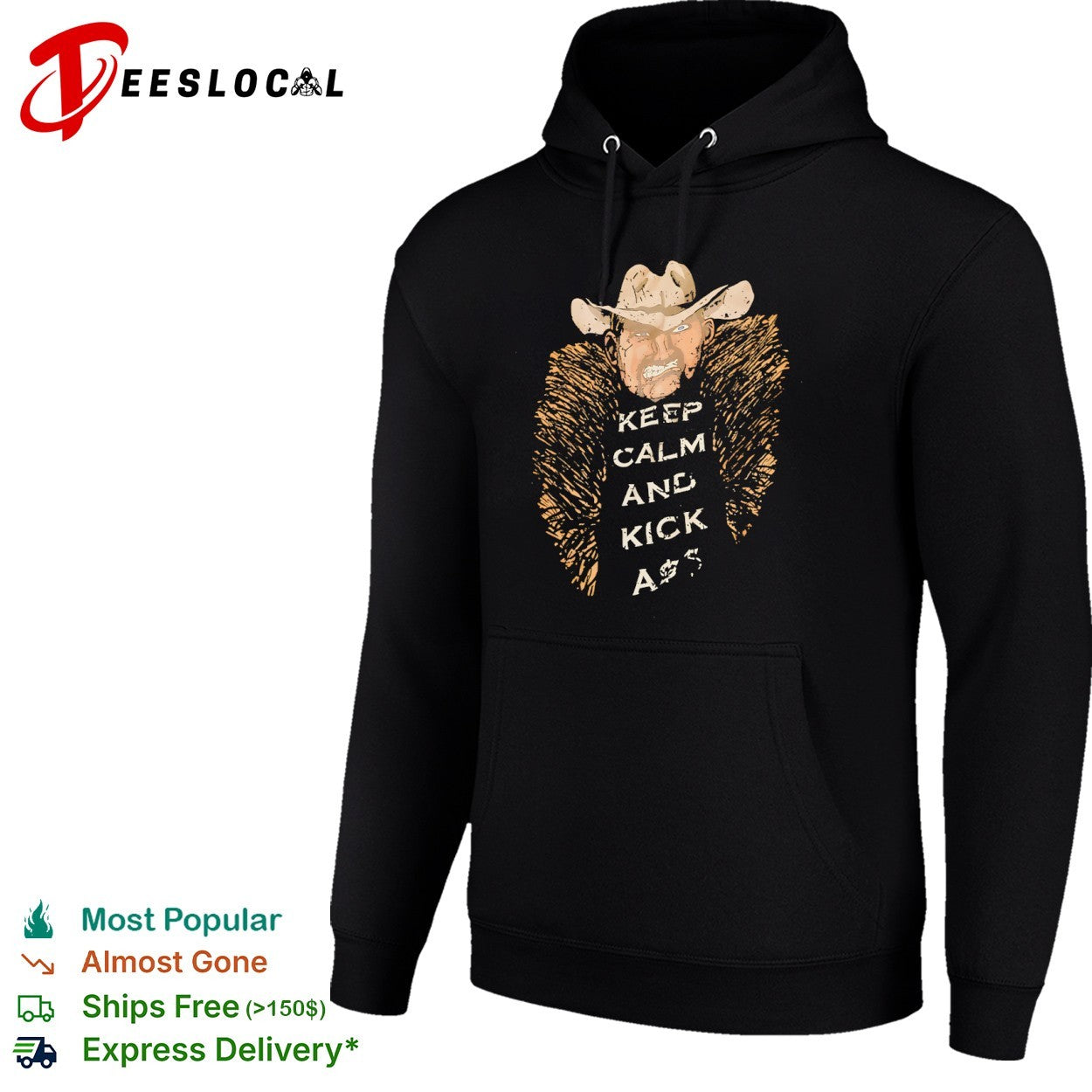 Cowboy Keep Calm and Kick Ass shirt