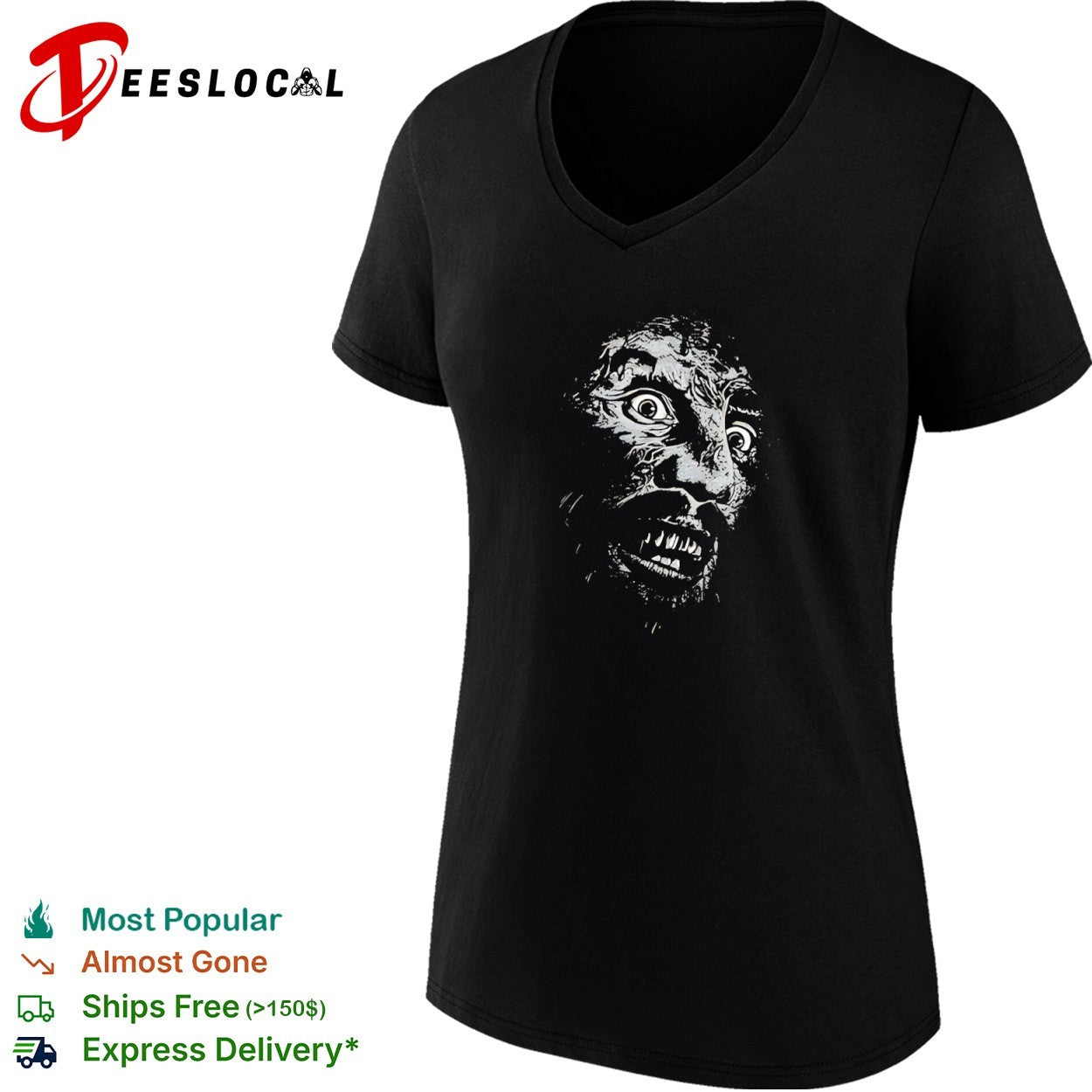 Creepy monster face shirt