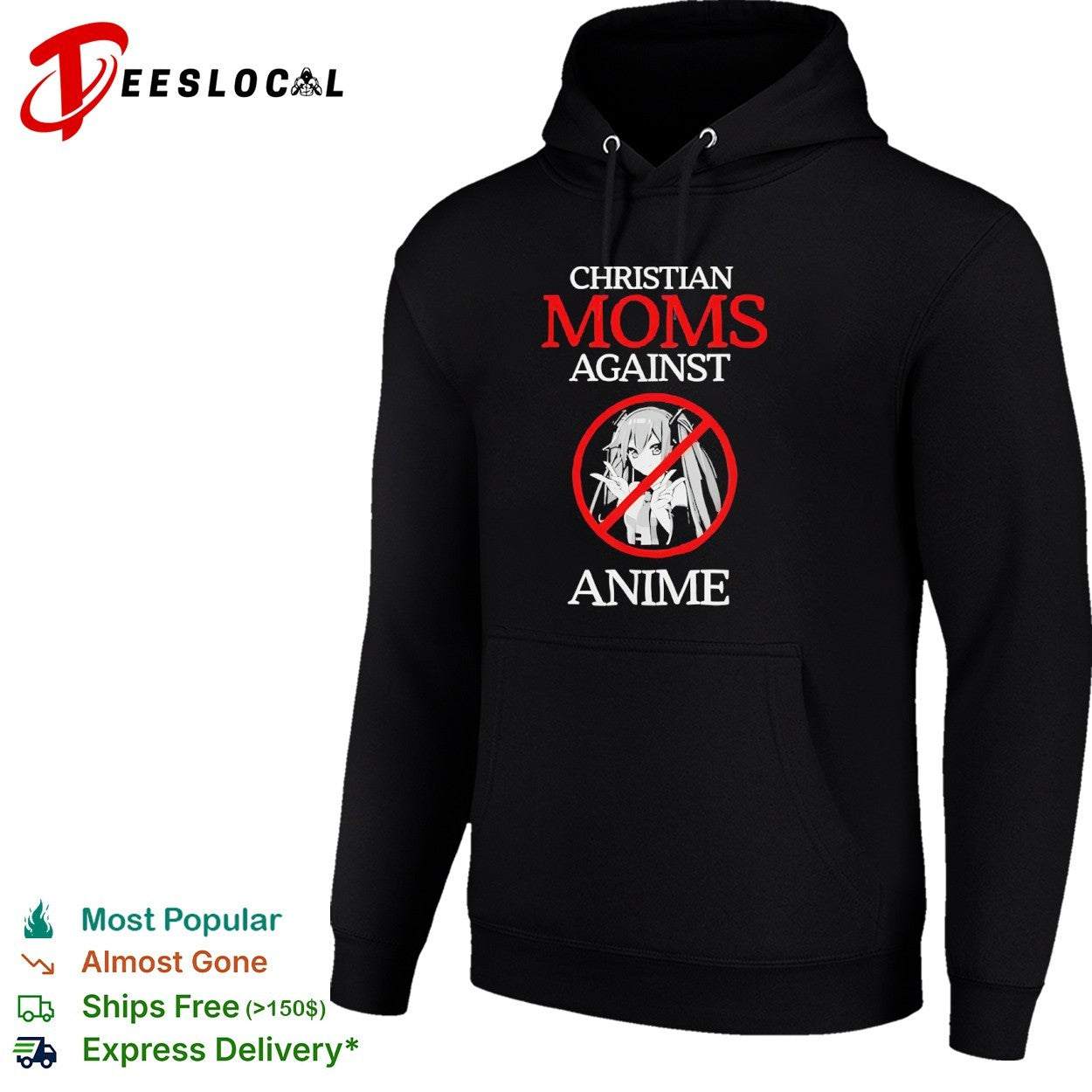 Crossed out virtual idol Christian moms against anime shirt