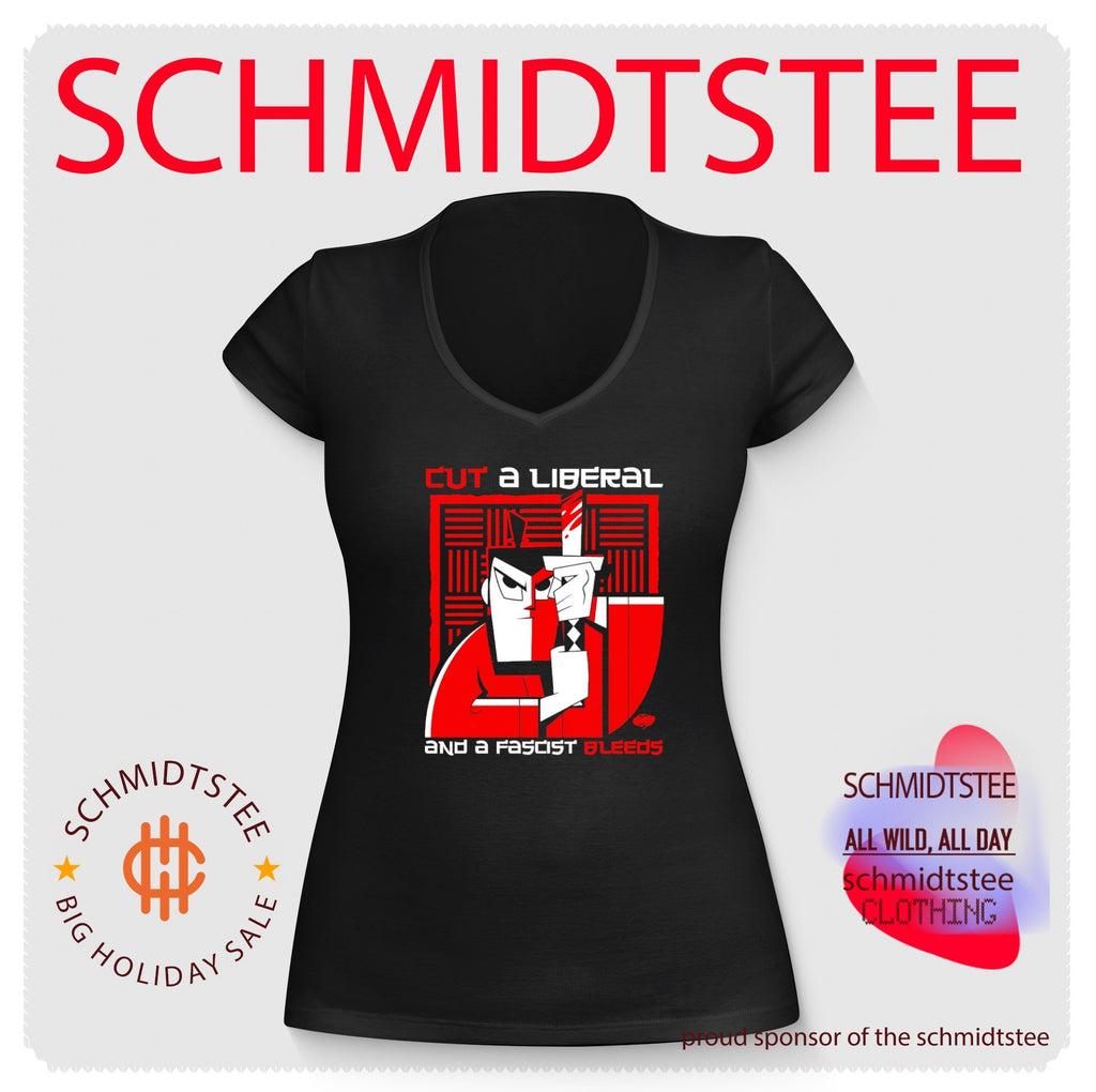 Cut a Liberal and a Fascist Bleeds Samurai Jack shirt
