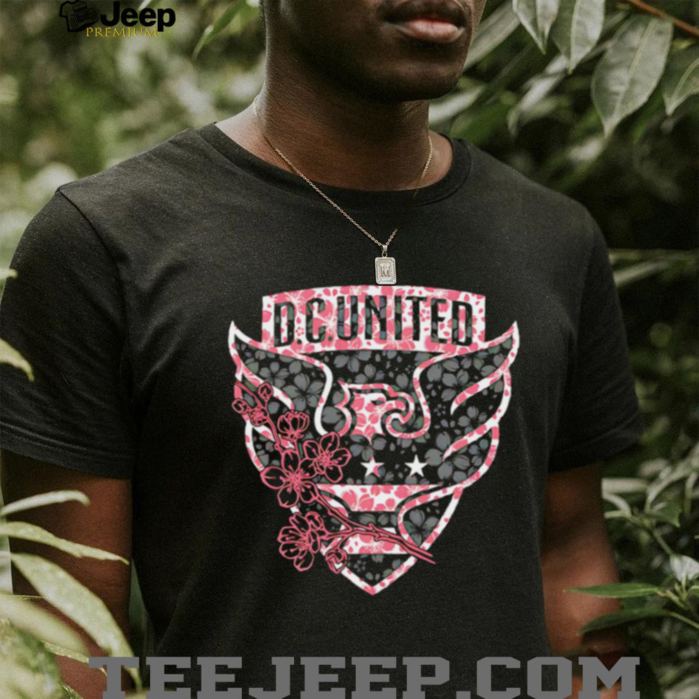 DC United Cherry Blossom Soccer Team Shield Logo T Shirt