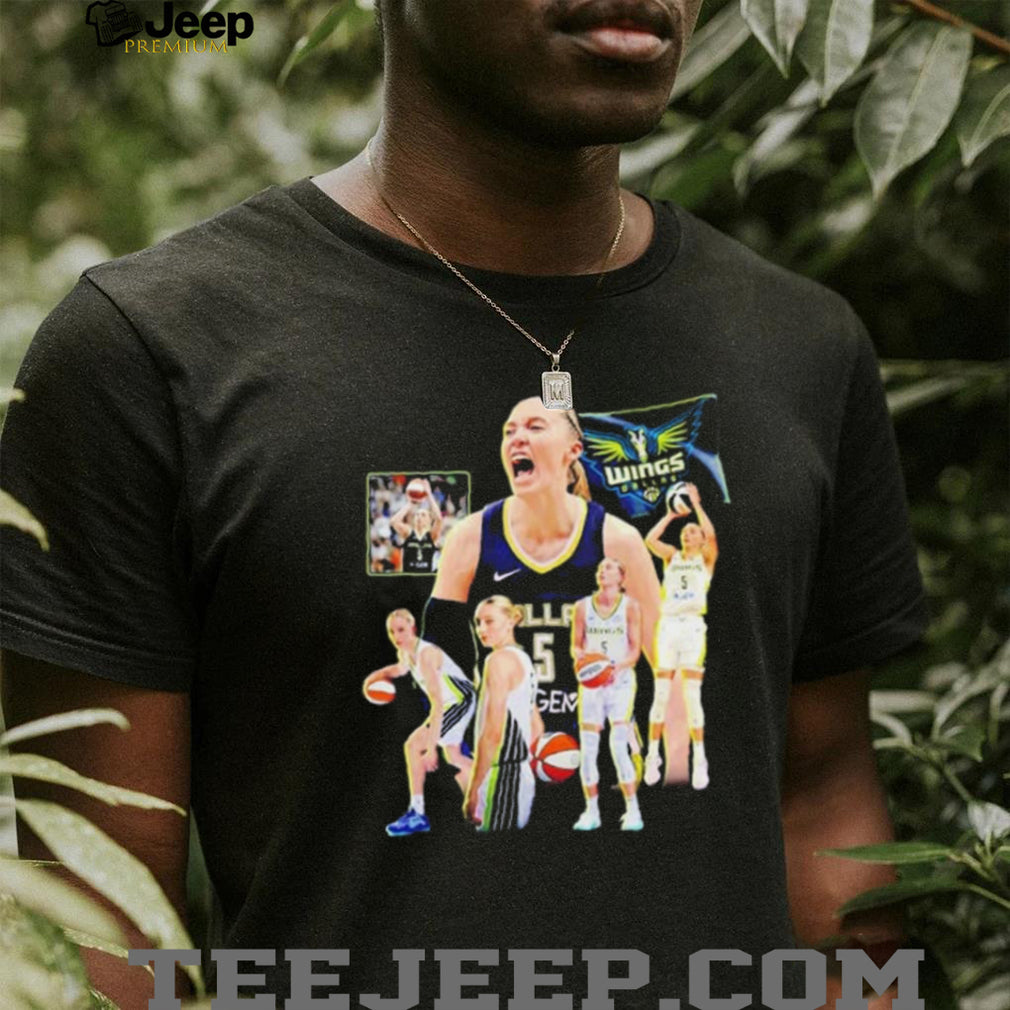 Dallas Wings No 5 Collage WNBA basketball shirt