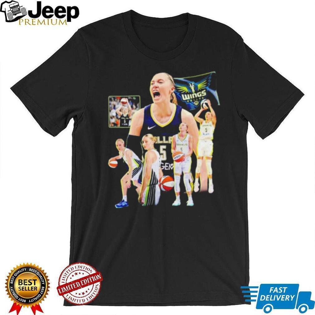 Dallas Wings No 5 Collage WNBA basketball shirt
