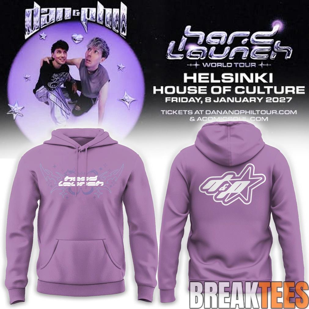 Dan and Phil Announce Hard Launch World Tour 2026 Hoodie