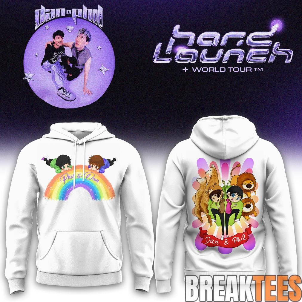Dan and Phil Announce Hard Launch World Tour Rainbow Hoodie