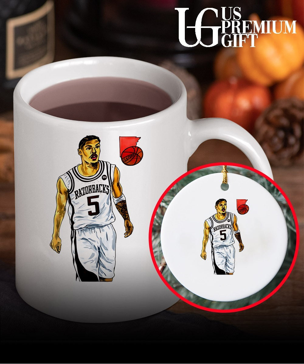 Darius Acuff Jr. Arkansas Razorbacks 5 basketball player shirt
