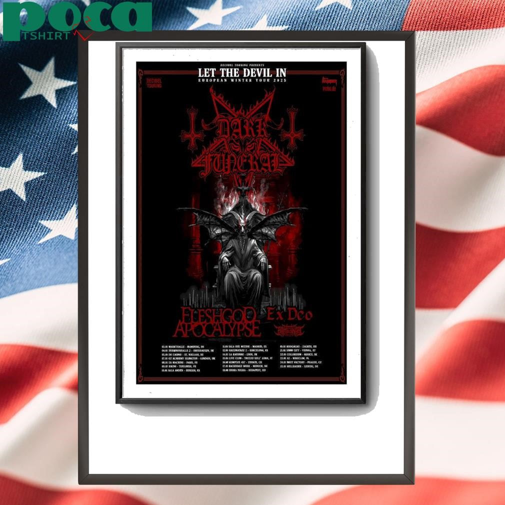 Dark Funeral European Tour 2025 Poster shirt
