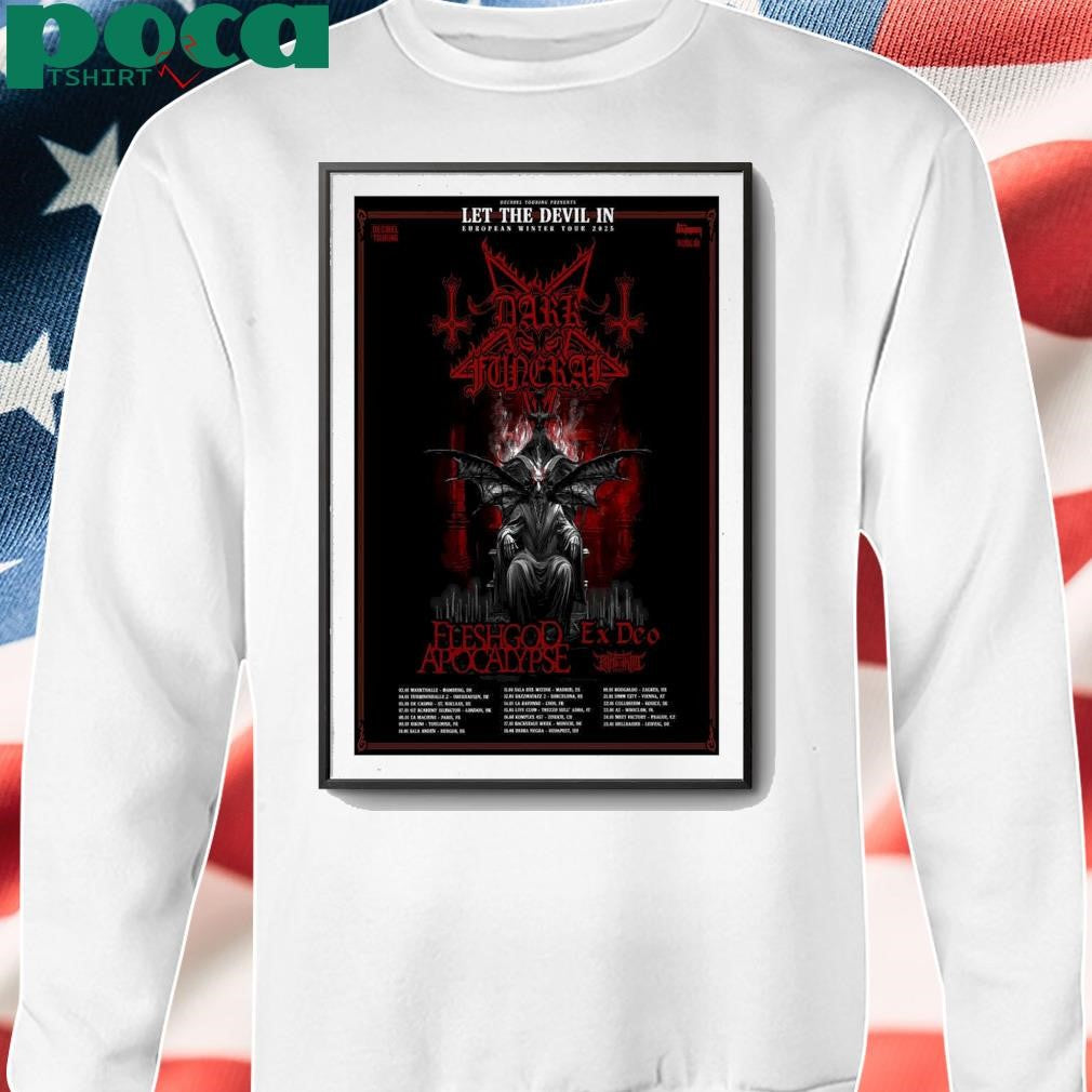 Dark Funeral European Tour 2025 Poster shirt