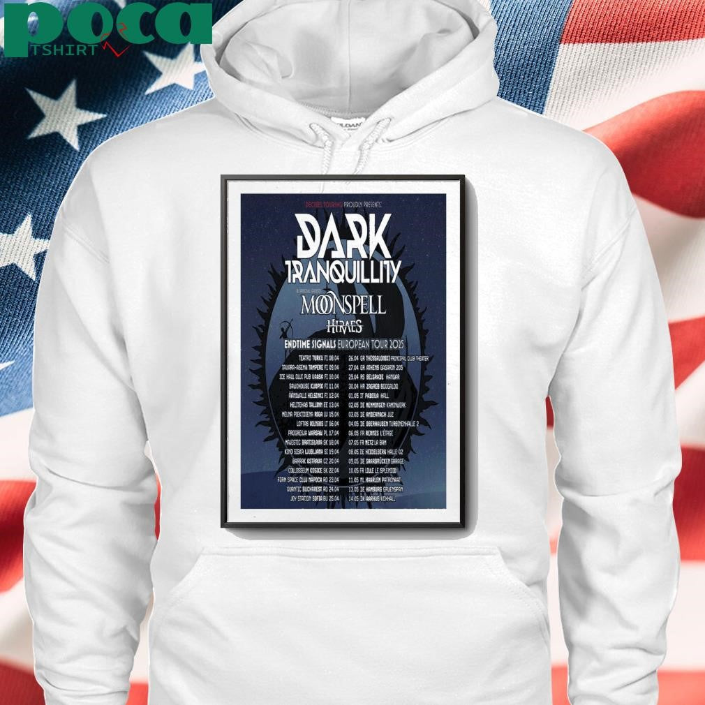 Dark Tranquillity Poster Endtime Signals European Tour 2025 shirt