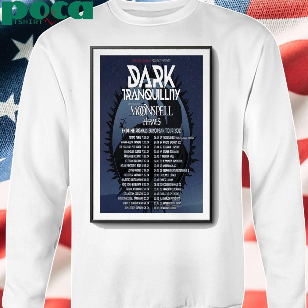 Dark Tranquillity Poster Endtime Signals European Tour 2025 shirt