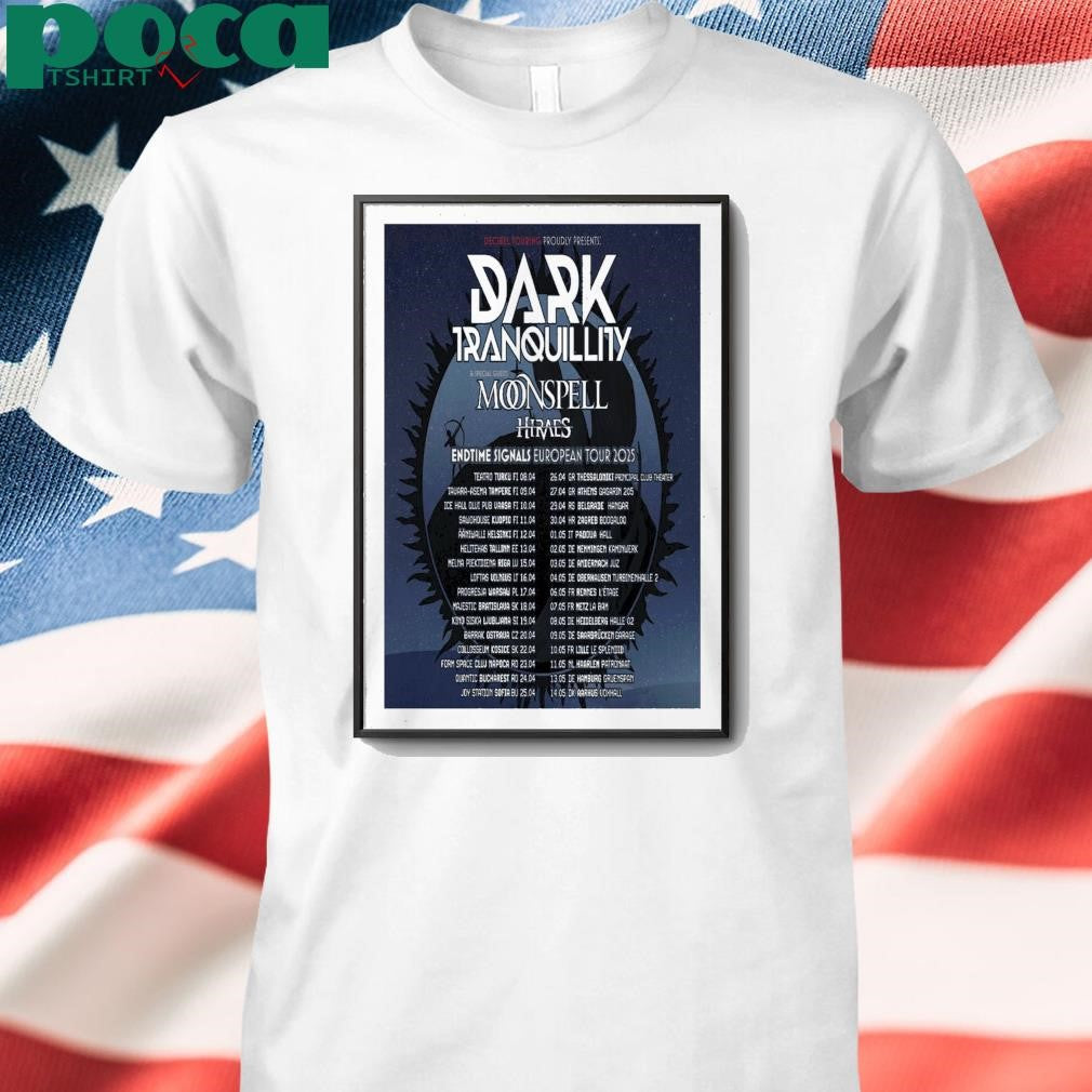 Dark Tranquillity Poster Endtime Signals European Tour 2025 shirt