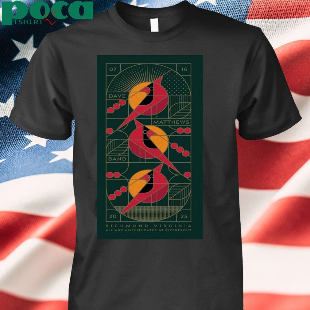 Dave Matthews Band Allianz Amphitheater at Riverfront in Richmond VA Jul 16 2025 Poster T-shirt