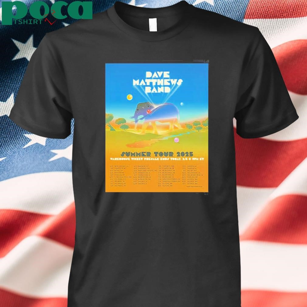 Dave Matthews Band Summer Tour 2025 North America shirt