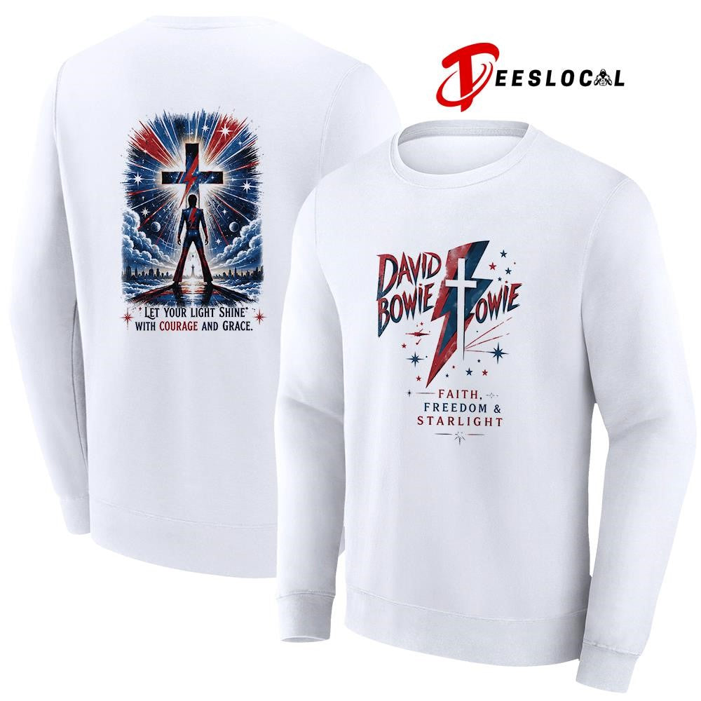 David Bowie Towie faith freedom and starlight let your light shine with courage and grace shirt