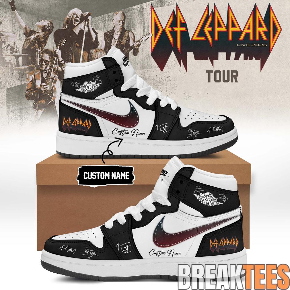 Def Leppard Live 2026 Limited Edition Signature AJ1 Shoes