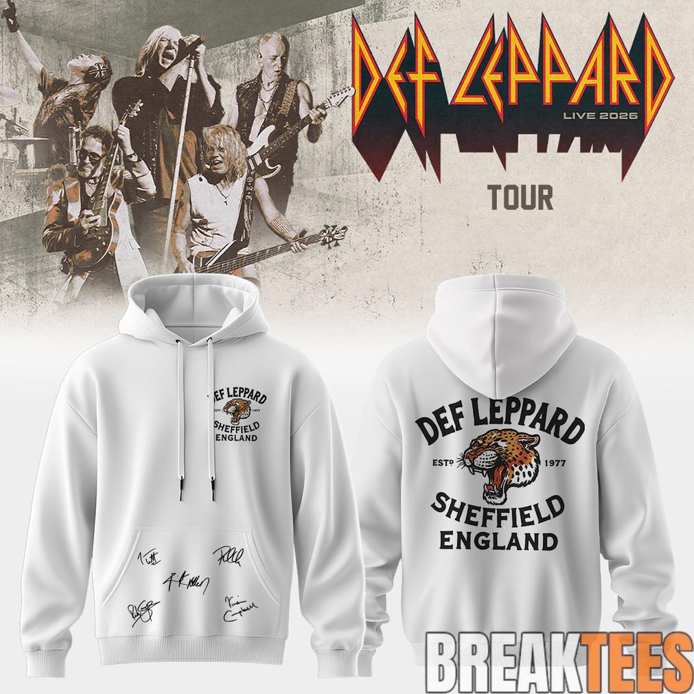 Def Leppard Live 2026 Limited Edition Signature Hoodie