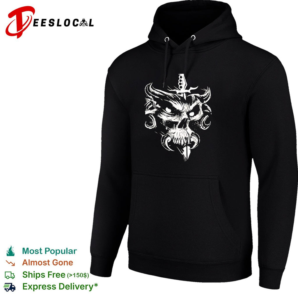 Demonic Skull with Dagger Metal Music shirt